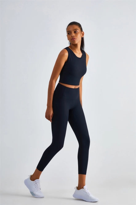 Malibu Rib Tank and Leggings Activewear Workout Set