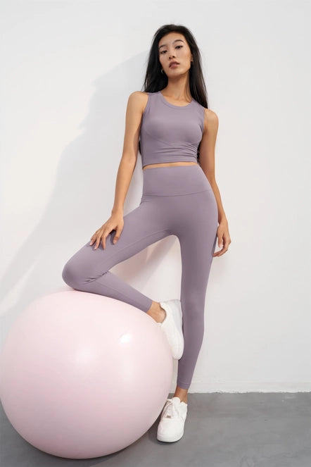 Malibu Rib Tank and Leggings Activewear Workout Set