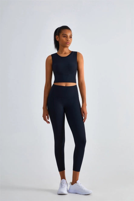 Malibu Rib Tank and Leggings Activewear Workout Set