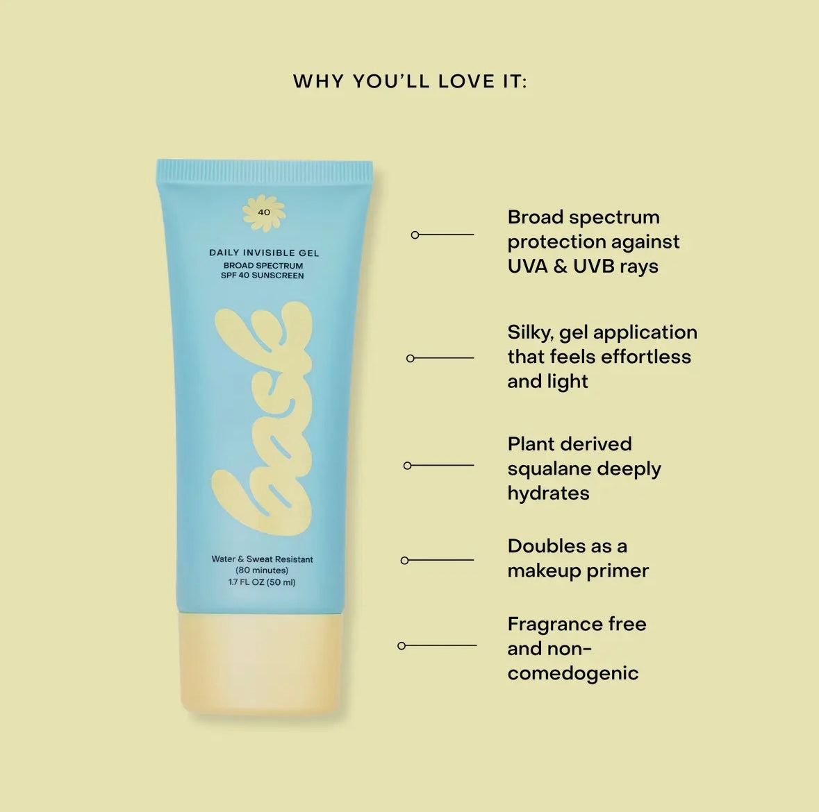 Soleil Bask Spf 40 Invisible Gel Sunscreen