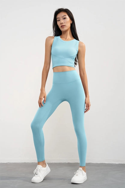 Malibu Rib Tank and Leggings Activewear Workout Set